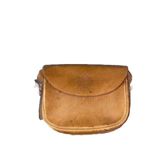 Vintage Polo Ralph Lauren Leather Bag Crossbody‎ Saddle Brown Tan Equestrian